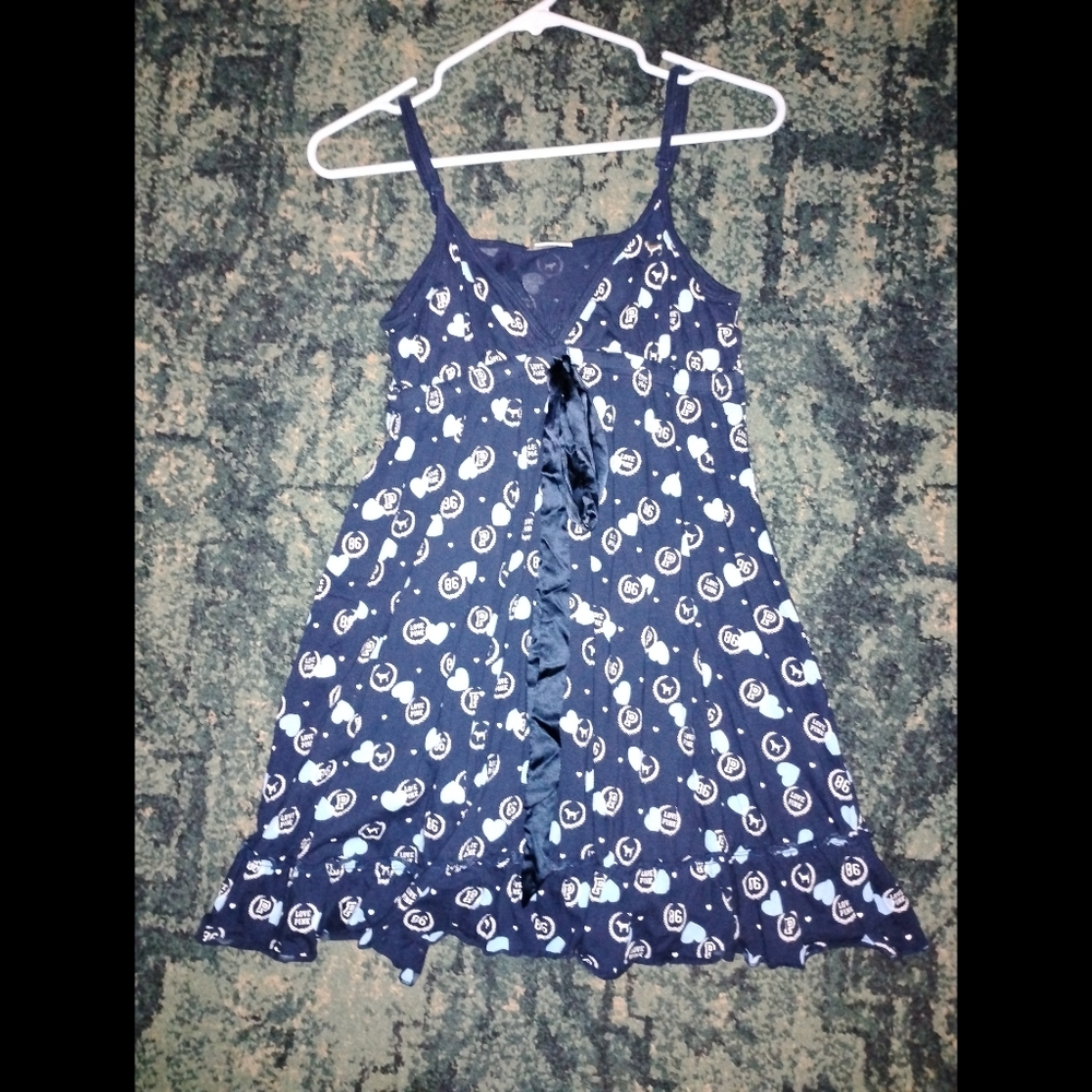 Y2K PINK Victoria's Secret- BLUE&WHITE BABYDOLL DRESS